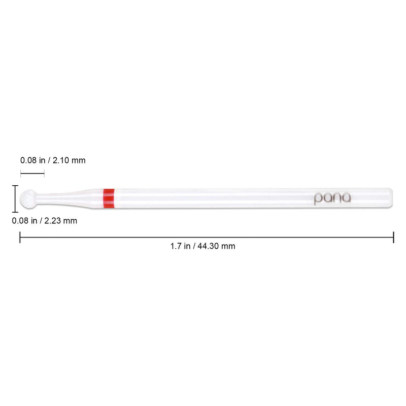 PANA 3/32" Shank Size Professional - Ball Shaped White Ceramic Bit Fine Grit - Nail Drill Bit for Dremel Machine - BeesActive Australia