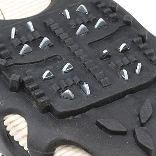 1 Pair of 24 Teeth Ice Snow Grips Grippers Anti-Slip Lite Duty Serious Walk Traction Cleats with 2 Removable Straps for Walking, Jogging, Hiking on Snow and Ice, Slippery Terrain Size: S/M/L/XL XL(Men:13.5-16/EU:48-50) - BeesActive Australia