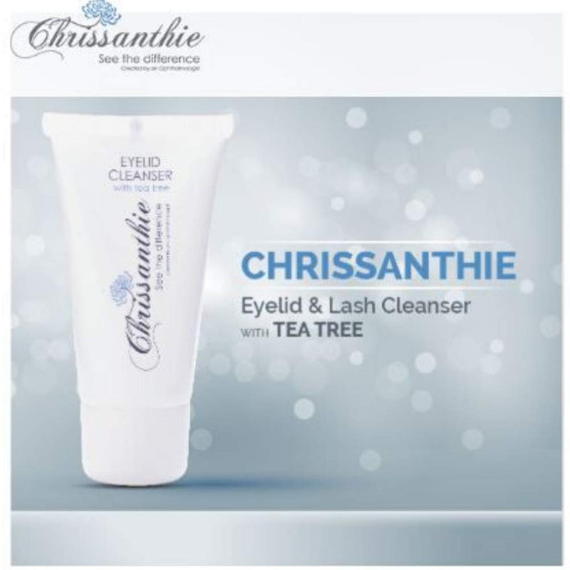 Chrissanthie Eyelid Cleanser 30ml with Tea Tree & Citrus Extracts – All-in-one eye makeup remover, eyelash extensions cleanser & face wash – Relief for scratchy, crusty & dry eyes - BeesActive Australia