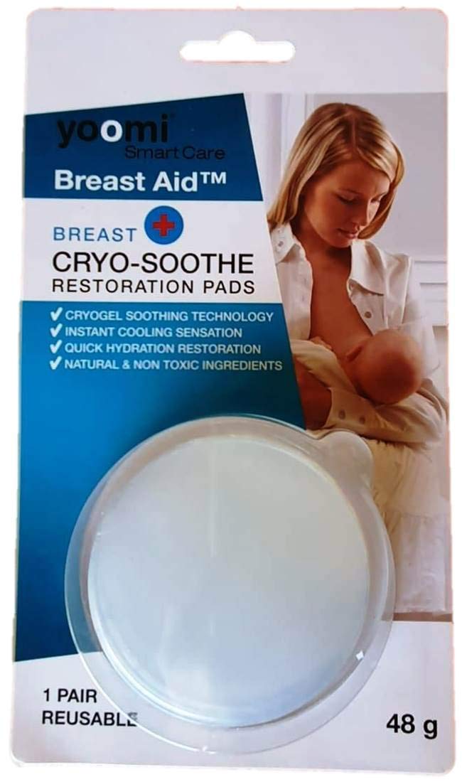 Breast Aid Patented Cryogels, Breastfeeding Essential, Instant Cooling Sensation, Relieves & Soothes Sore Breasts with All Natural Ingredients by restoring 50% of the skin hydration in 5 minutes - BeesActive Australia