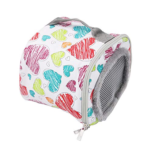 Adnikia Hamster Carrier Bag, Pet Carrier Bags for Hamster, Rat, Hedgehog, Rabbit, Sugar Glider, Chinchilla, Guinea Pig, Squirrel and Other Small Pets, Breathable Outdoor Portable Travel Carrier Bag White - BeesActive Australia