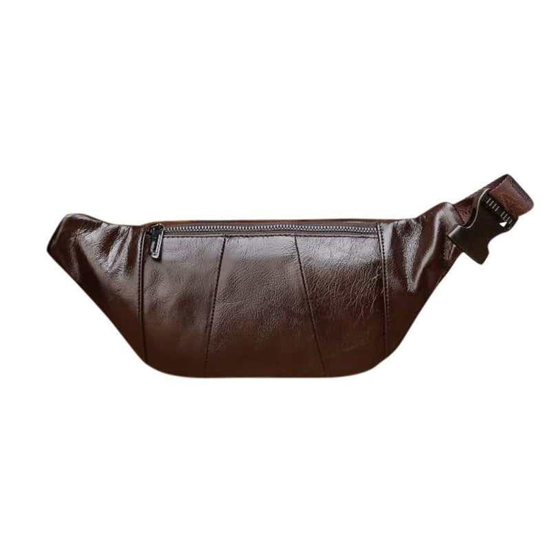 [AUSTRALIA] - Vooo4cc Leather Fanny Pack Mens Genuine Leather Waist Bag Sport Travel Hiking Coffee 