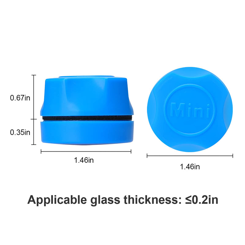 lychee Mini Magnetic Algae Scraper Fish Tank Glass Scrubber, Aquarium Cleaning Brush Blue - BeesActive Australia