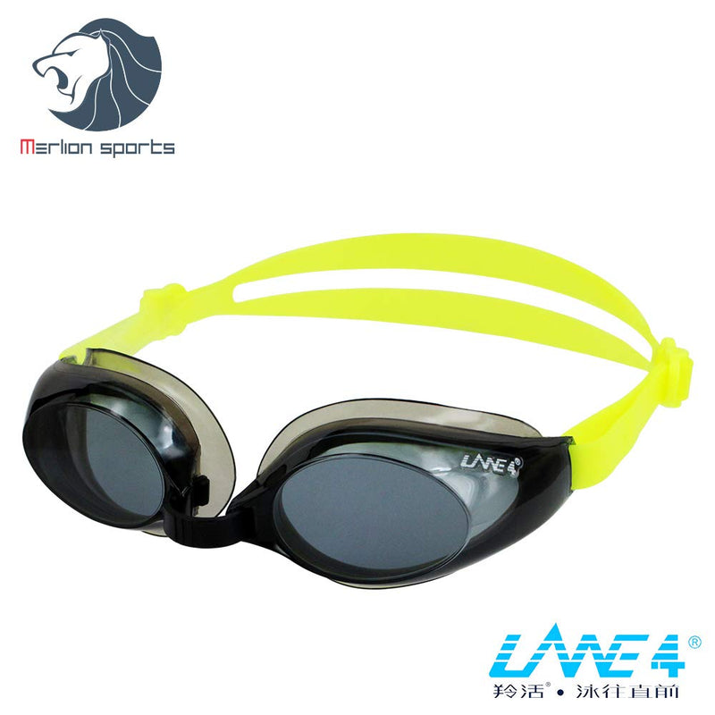 [AUSTRALIA] - LANE4 iedge Training & Performance Swim Goggle IE-36055 SMOKE/YELLOW 