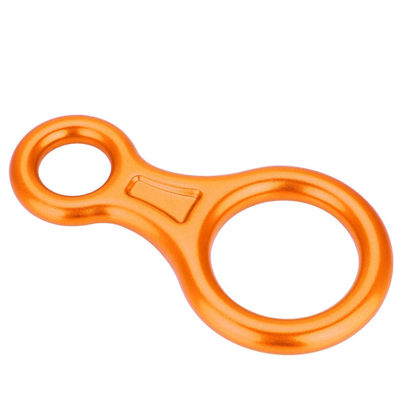 Vbestlife Rescue Rope Descender, 35KN Figure 8 Aluminum Descender Rappel Ring Rock Climbing Rescue Gear for Rappelling Belaying Climbing Orange - BeesActive Australia