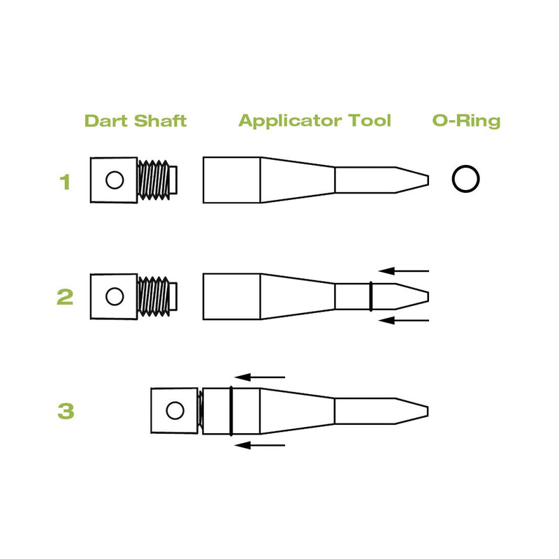 Wolftop Dart Accessory: O-Ring Applicator Tool + 200 Pcs 2BA Rubber O-Rings Dart Washers - BeesActive Australia