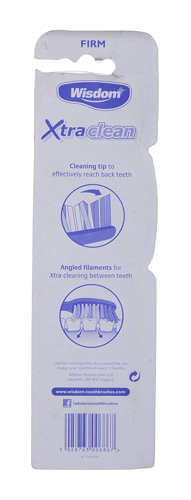 12x Wisdom Xtra Clean Manual Toothbrush Firm Bristles Teeth Cleaning Dental - BeesActive Australia