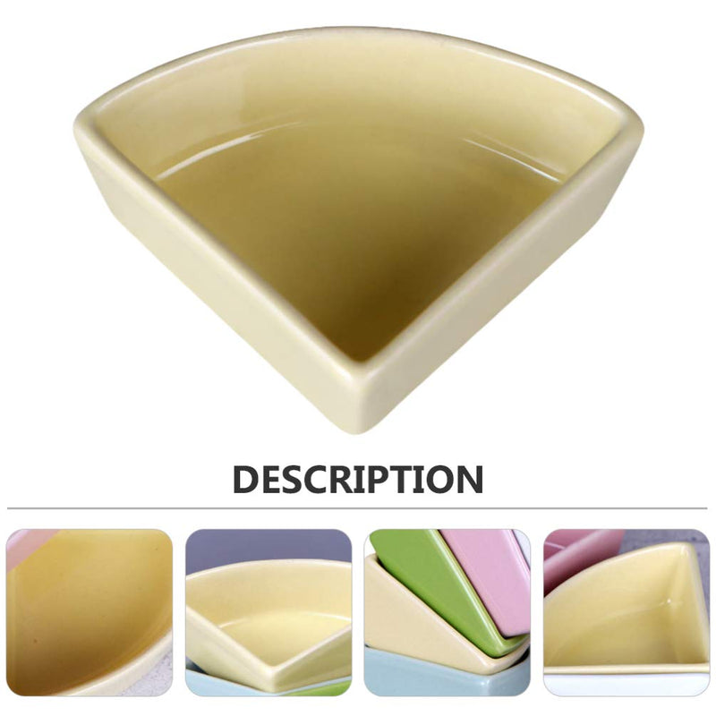 balacoo Hamster Feeding Bowl Ceramic Small Animal Food and Water Bowl for Hamster Guinea Pig Rat Gerbil (Yellow) - BeesActive Australia