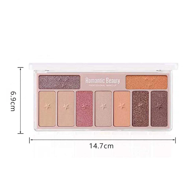 Edanta Matte Eyeshadow Palette High Pigment Eye Shadow Glitter Blend 9 Colors Eyeshadows Waterproof Long Lasting Professional Eyes Makeup for Women and Girls Pack of 1 (Brown 3) Brown 3 - BeesActive Australia