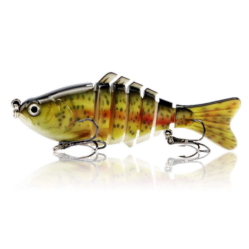 [AUSTRALIA] - Vaka Fishing Lures Lifelike Topwater Bass Lures 4 Pack - Artificial Multi Jointed Swimbaits Carbon Steel Hard Bait, 3.93-inch ABS Fish Lure 