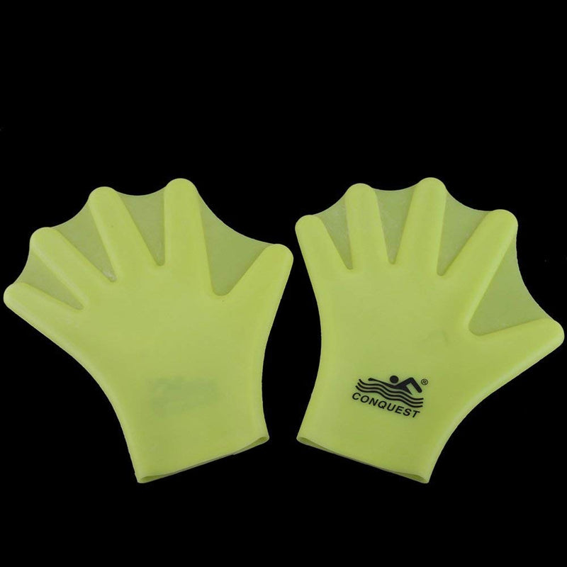 [AUSTRALIA] - OMDD Silicone Webbed Swimming Gloves Aqua Fit Swim Training Gloves Web Gloves Swimming,Closed Full Finger Webbed Water Gloves Unisex Adult,2PCS 