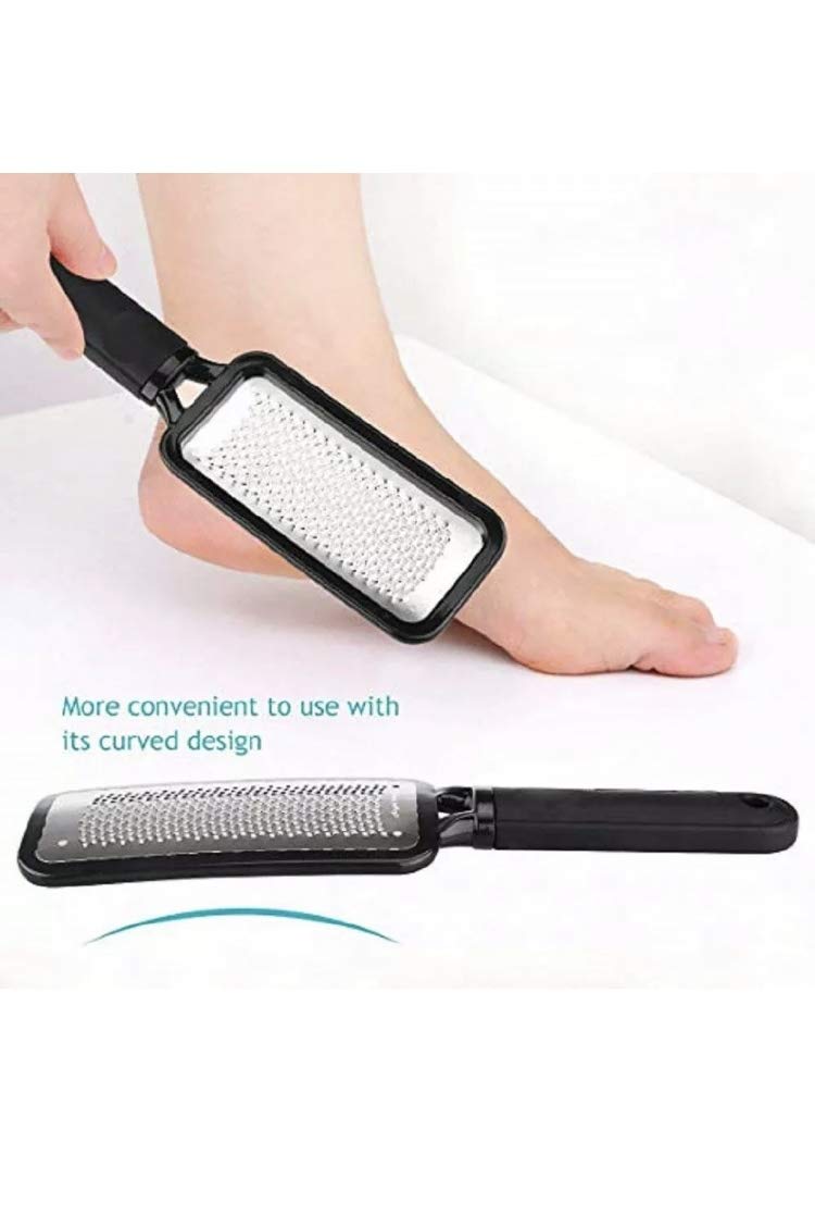 Premium Foot File Rasp, Heel Scraper for Feet, Best Callus Remover, For Dry and Wet Feet, Exfoliate and Remove Hard Skin, Professional Grade Stainless Steel (Black) by Youthful Lustre - BeesActive Australia
