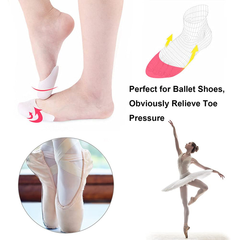 Silicone Gel Toe Caps Soft Ballet Pointe Dance Athlete Shoe Toe Pads Toe Protector with Breathable Hole 2 Pairs Toe Protector - BeesActive Australia