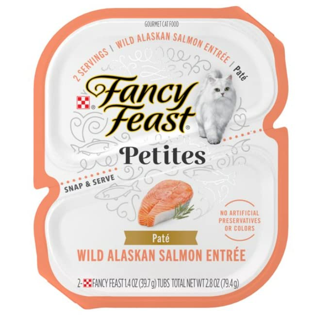 Fancy Feast Petites Bundle 8 Cans in Total(2.8 Oz Each), Variety Flavors cat Food Pate, 2 Tender Turkey,2 Chicken,2 Alaska Salmon , 2 Ocean Whitefish. Plus a Mouse Toy - BeesActive Australia