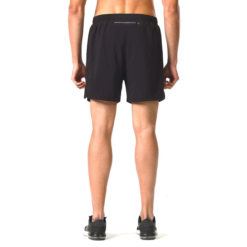[AUSTRALIA] - Naviskin Men's 5" Quick Dry Running Shorts Workout Athletic Outdoor Shorts Zip Pocket Black Small 
