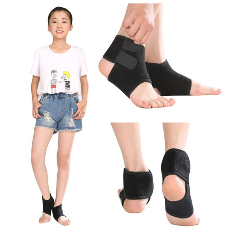 1 Pair Kids Ankle Support Adjustable Compression Ankle Brace Ankle Guard Protector Ankle Strap Ankle Tendon Foot Support Strains Sprains Arthritis Pain Relief Recovery Exercise Football Running Riding Black EU 30-35, recommend Kids UK 1-3 - BeesActive Australia