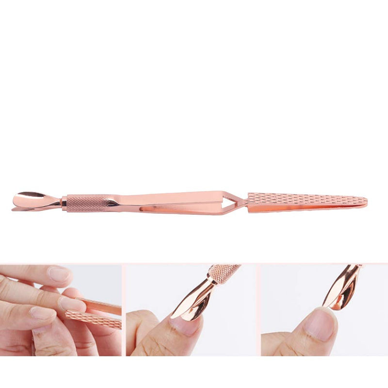 Stainless Steel Nail Shaping Clip,Multi-Functional Nail Tweezers Nail Glue Removal Clamp Nail Art Tool for Home and Professional Use(#1) - BeesActive Australia