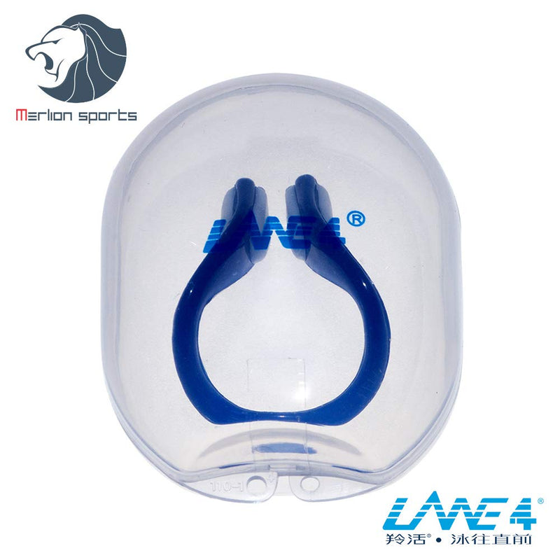 [AUSTRALIA] - LANE4 Accessories – TPR Pad Nose Clip with Care Case, Chlorine-Proof, Comfortable, Lightweight, Suggested for Adults Men Women Unisex IE-N0180 