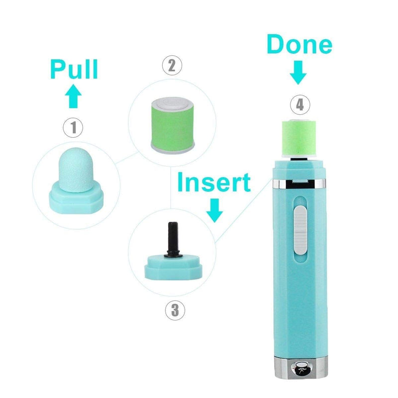 Nail Drill & Hair Removal for Women Painless 9 in 1 Electric Nail File Pedicure Tool Manicure Set Callus Remover Pumice Stone for Feet Hands - BeesActive Australia