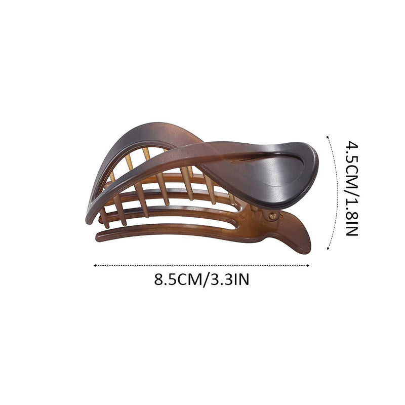 Runmi Hair Claw Clips Black Large Hair Clips Hair Accessories for Women and Girls (A) A - BeesActive Australia