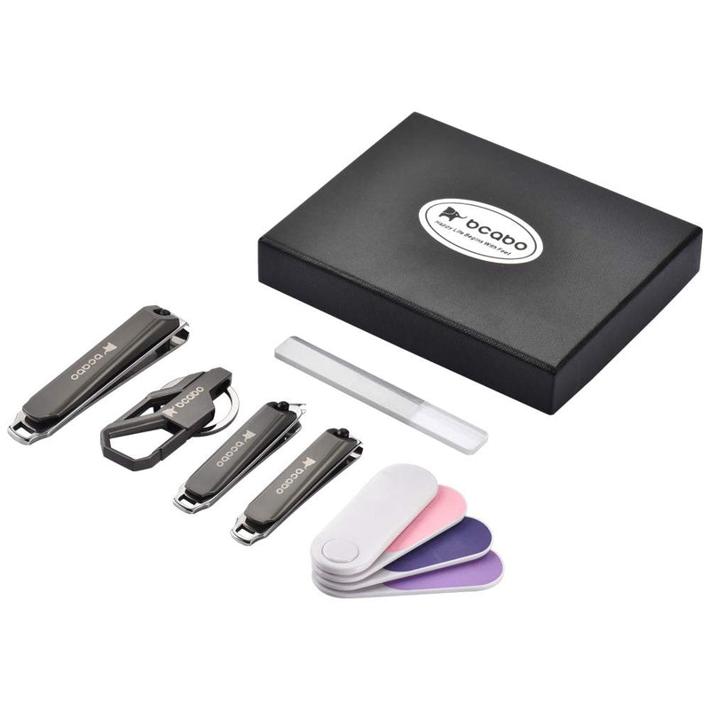 Bcabo Professional 9Pcs Nail Clippers Set, Premium Fingernail Toenail Clipper with Nail File, Toe Nail kit Tool - BeesActive Australia