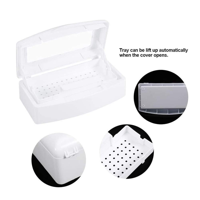 Vcedas Nail Art Tool Clean Tray Plastic Box Easy Cleaner For Cutter Manicure Tools Set - BeesActive Australia