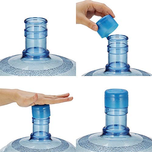 WINBOB 10PCS 55mm 3 and 5 Gallon Non-Spill Caps,Replacement Water Bottle Snap On Cap Anti Splash Peel - BeesActive Australia