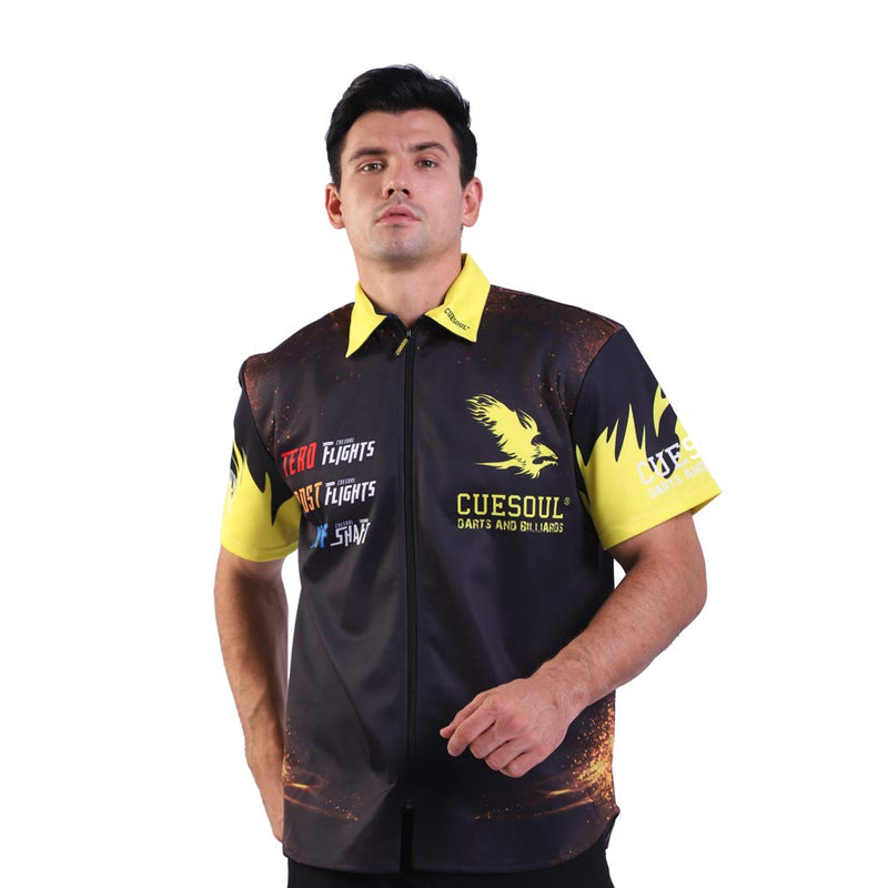 [AUSTRALIA] - CUESOUL Mens Short Sleeve Shirt Casual Shirt for Women Breathable Dart Athletic Shirt Professional Dart Accessories Mars 5X-Large 