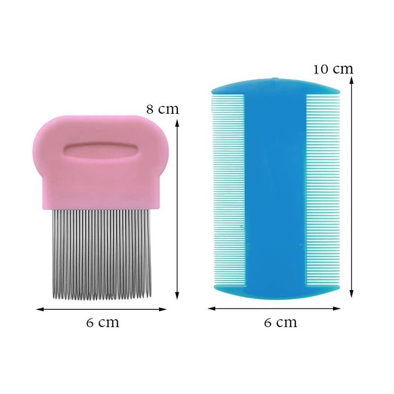 SKYPIA 4 Packs Pet Lice Combs Set for Dog Cat Puppy Tear Marks Pet Hair Remover Flea Tick Lice Dandruff Remover Dog Grooming Supplies - BeesActive Australia