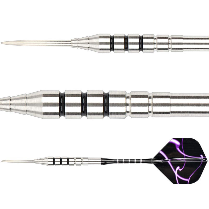 [AUSTRALIA] - LinkVisions 90% Tungsten Professional Steel Tip Darts Set Point Protector 22g/24g T2-24g-Black 