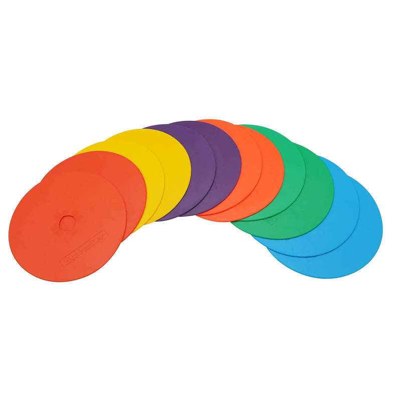 Eco Walker 6inch Non-Skid Flat Cone Spot Markers for Sports Speed Agility Training With hole - BeesActive Australia