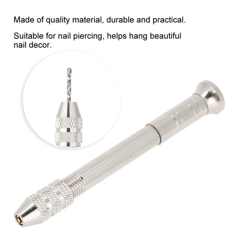 Hand Drill , Manual Nail Art Punch Tool, Nail DIY Piercing, for Beaded Rings Nail DIY Pendant Punch for Tips, Acrylic, Gels and Decorations - BeesActive Australia