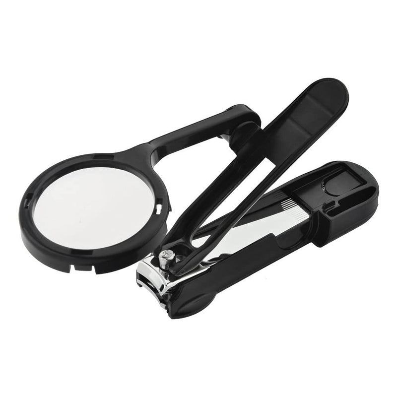 HAICHEN TEC Guinea Pig Nail Clippers with Magnifying Glass Stainless Steel Claw Toenail Trimmer for Small Animal Hedgehog Rabbit Hamster Ferret Hamsters Chinchilla Sugar Glider Pet Grooming Supplies Black - BeesActive Australia