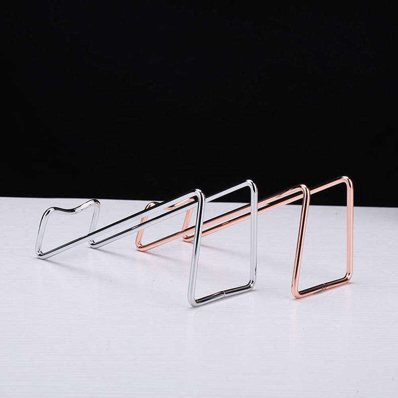 Metal Wine Rack Freestanding -Tabletop Wine Rack Holder - Countertop Wine Bottle Holder - Geometric Design for Table Top Wine Bottle Storage Rack,Perfect Wine Holder Stand (Silvery) 1 Silver - BeesActive Australia