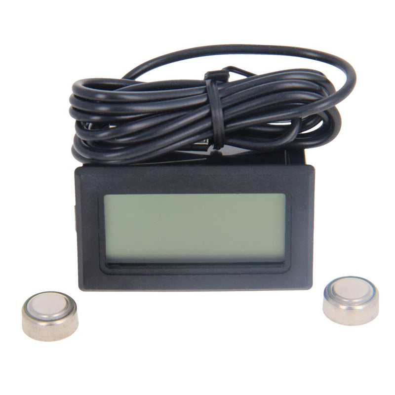 Othmro 1Pcs Black LCD Digital Aquarium Thermometer Fish Tank Water Thermometer Terrarium Temperature, -50 - 110±1.5 ℃ Electronic Digital Water Temperature Fishing Thermometer with 39.4inch Probe HT-1 1pcs black silver - BeesActive Australia