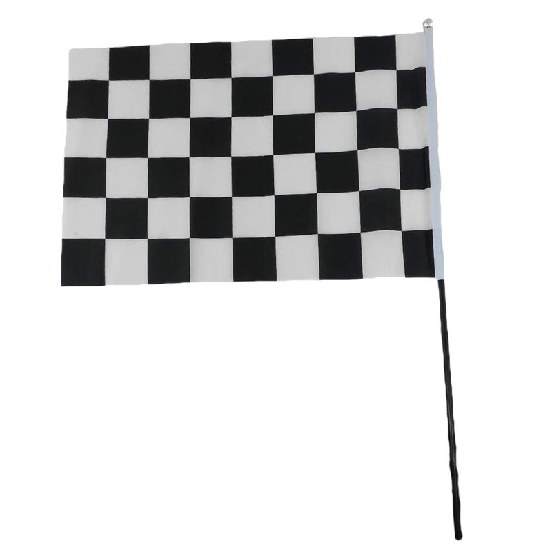 Two (2) Checkered Black & White Cloth Racing Flags - BeesActive Australia