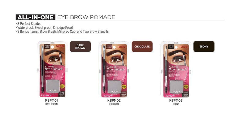 iEnvy by KISS All-In-One Brow Pomade Dark Brown KBPM01 - BeesActive Australia