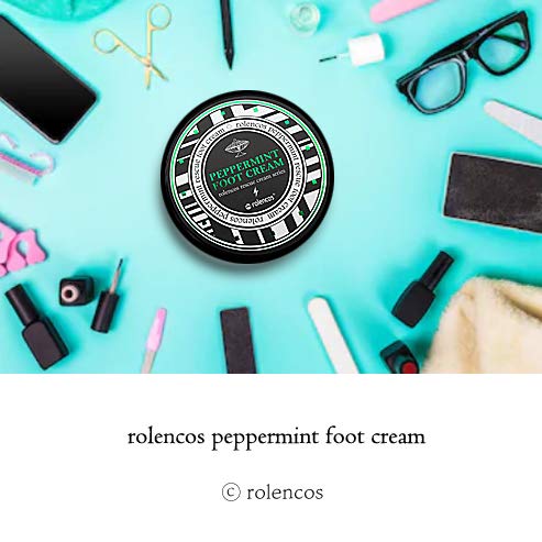 Rolencos Peppermint Cooling Moisturizing Foot Cream 4.20oz, Callus Remover, Thick, Cracked, Rough, Dead and Dry, Hard Feet, Heels, Soles, Professional Crack Foot Care Rescue Cream Peppermint Foot Cream - BeesActive Australia