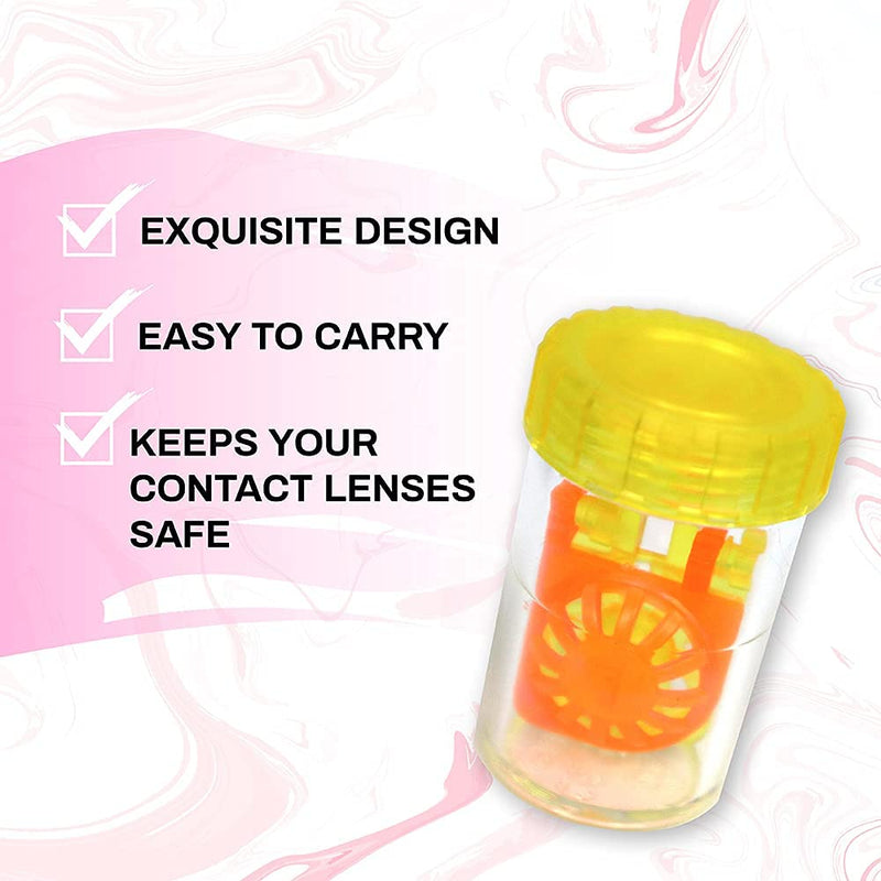 Color Contact Lens Barrel Cases, Contact Lens Washer Cleaner Contact Lens Case, Lens Cleaning Container for Everyday Use, Contact Lens With Lightweight and variant Colors Cases | 3 Pieces - BeesActive Australia