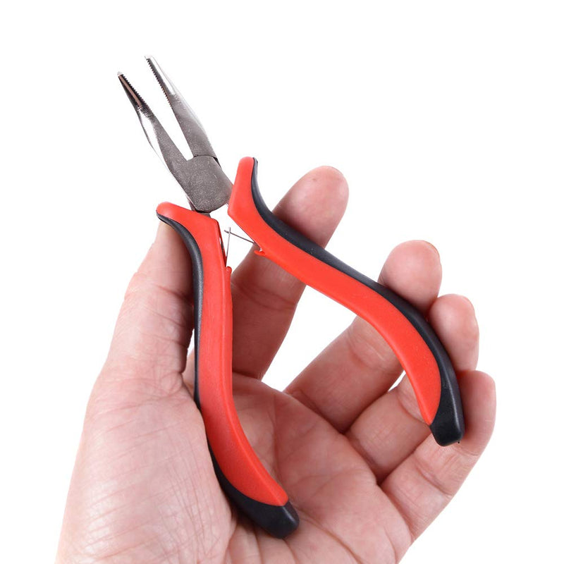 Hair Extensions Kit: I-tip Hair Pliers,Pulling Needle,Loop Threader and 500 Pieces 2.5mm Hair Extension Beads Rings (Black) Black - BeesActive Australia