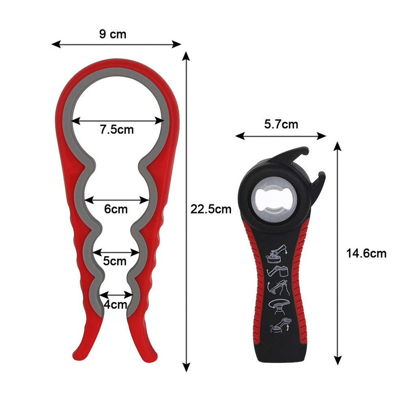 CODIRATO 3 Packs Jar Opener Rubber Bottle Opener with Silicone Jar Gripper Lid Opener for Kitchen Low Hand Arthritis Elderly Women - BeesActive Australia