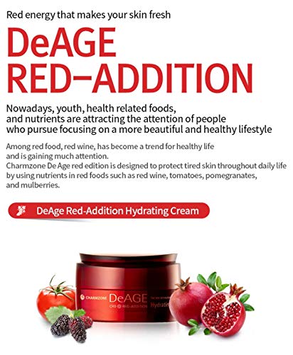 CHARMZONE DeAge Red Addition Hydrating Cream- Long Lasting Moisturizer, Smoothing Lines and Ultimate Nourishment (50ml/1.7 fl.oz) - BeesActive Australia