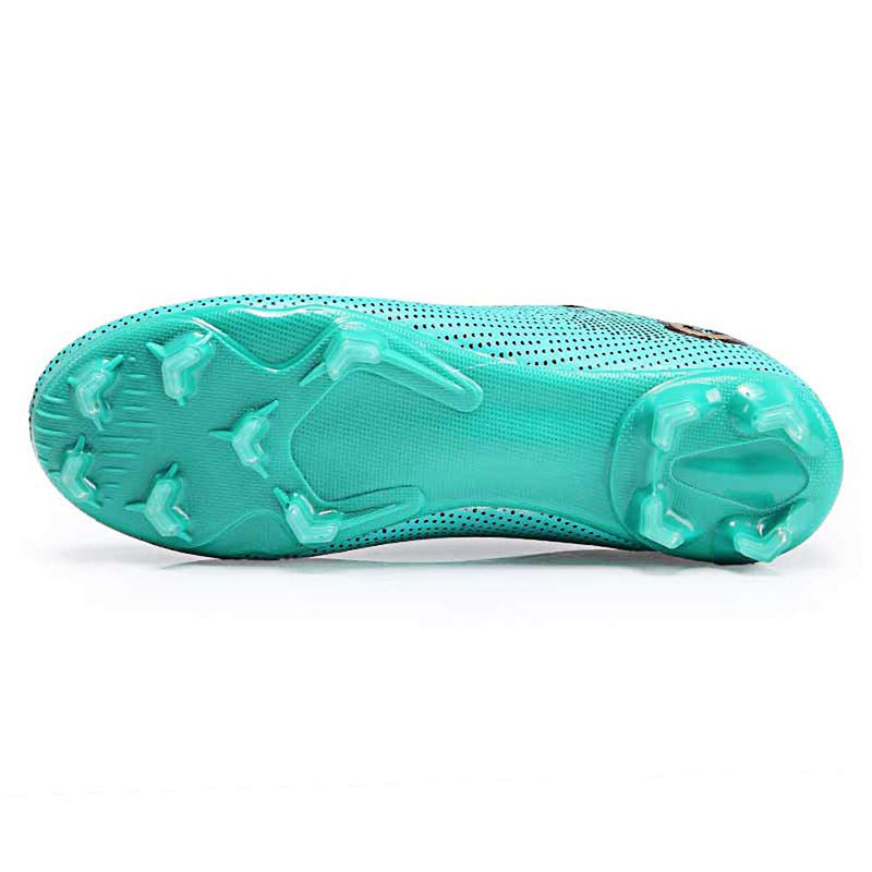 LIAOCX Men's Sports Outdoor Competition/Training Soccer Shoes Boys Football Student Spikes Sneakers 10.5 Green - BeesActive Australia