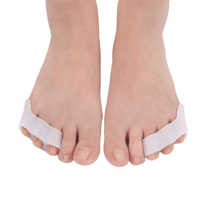 Dr.Pedi 10 Pcs Pinky Toe Straightener with 3 Loops for Overlapping Toes Triple Gel Toe Separators Curled Pinkie Toe Bunion Shield per Pack - BeesActive Australia