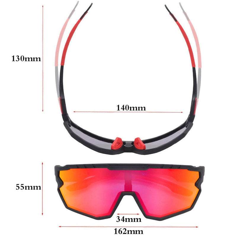 Sports Sunglasses Cycling Glasses Polarized Cycling, Baseball,Fishing, Ski Running,Golf Black Red - BeesActive Australia