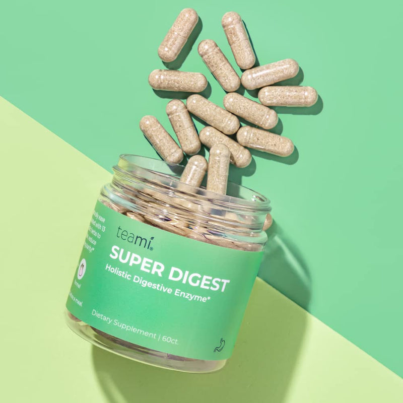 Teami Super Digest - Digestive Enzyme - Vegan-Friendly Digestive Health Formula - Supplement for Better Digestion Immune Support, and Nutrient Absorption - Gas, Constipation & Bloating Relief - BeesActive Australia