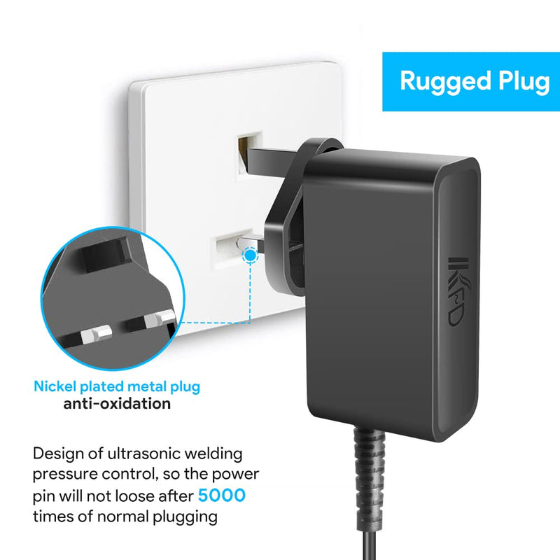 KFD UK Plug 15V Power Adapter Replacement Theragun Charger for Thergun Mini G4 Theragun Prime Charger 4th Generation Portable Muscle Massage Gun Electric Massagers Battery Charger Cable - BeesActive Australia
