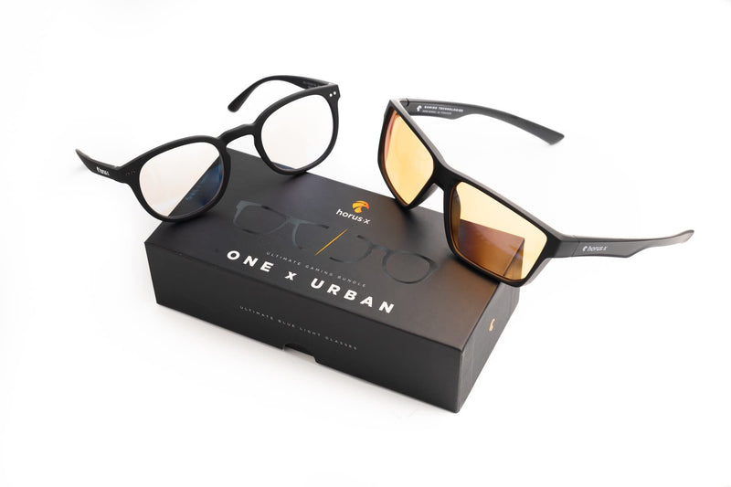 Horus X - Pack Anti Blue Light and Gaming Glasses - Screen Protection (Computer Console TV PC) - Men and Women - BeesActive Australia