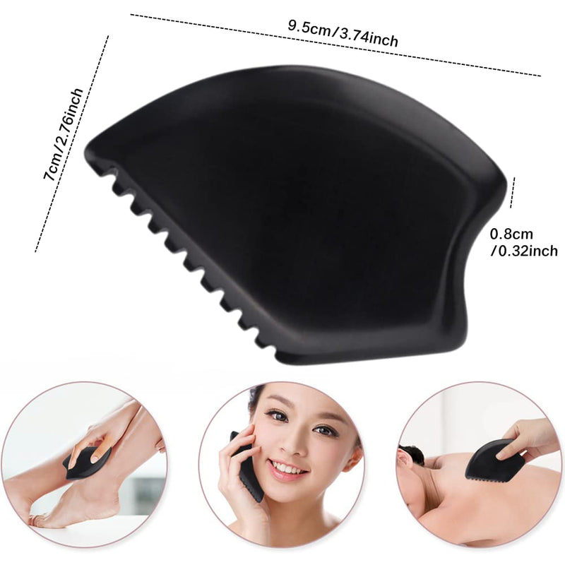 Gua Sha Tools Natural Aura Stone GuaSha Massager Bian Stone Face Massage Scraper Tool for Face Lift SPA Slimming Massage Sculpts Body - BeesActive Australia
