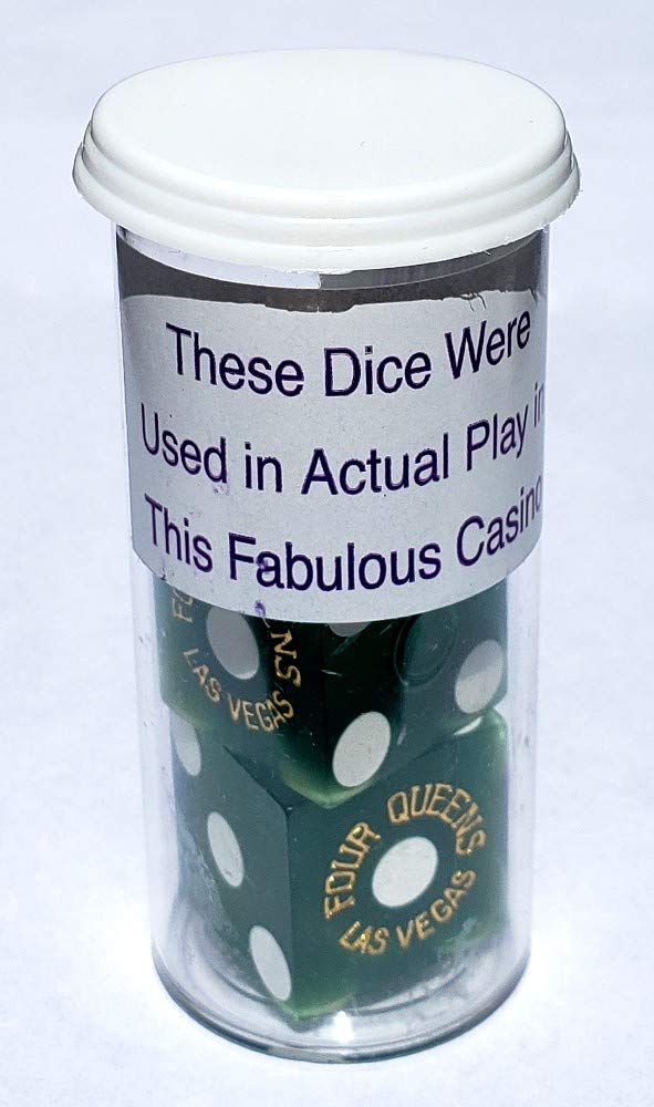 Cyber-Deals Wide Selection of 19mm Craps Dice - Authentic Las Vegas Casino Table-Played (Four Queens (Green Frosted)) - BeesActive Australia